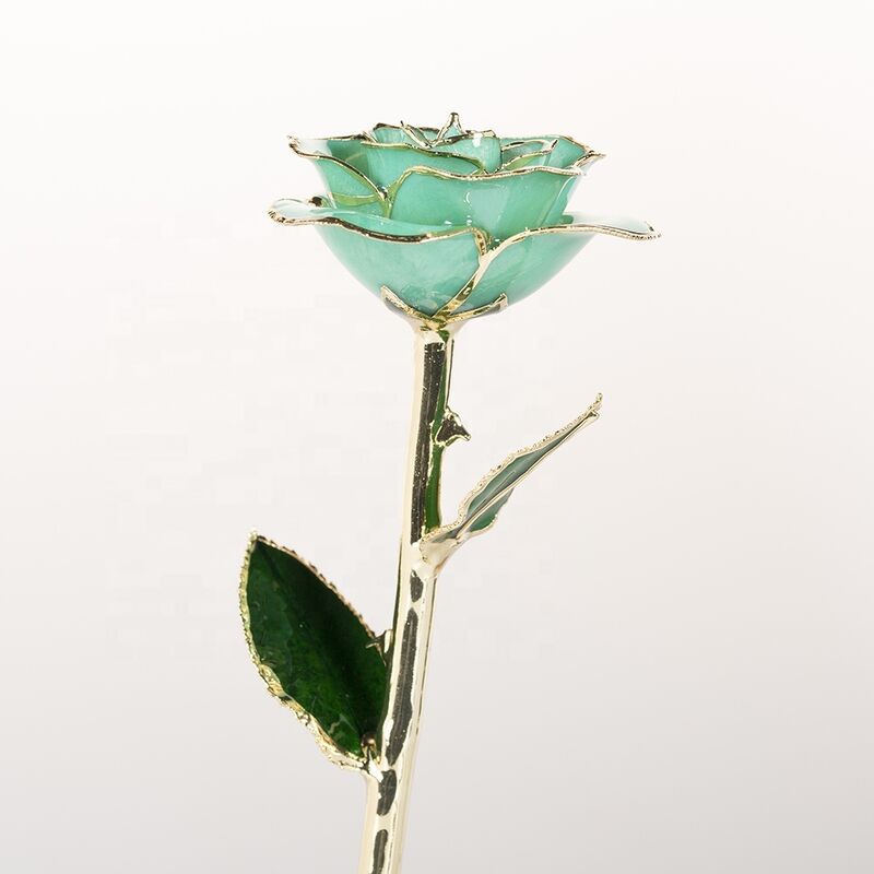 quality Real Rose Dipped in 24k Gold Eternal Rose Flower Real Preserved Rose  Preserved Fresh Flower Preserved Gold Rose factory