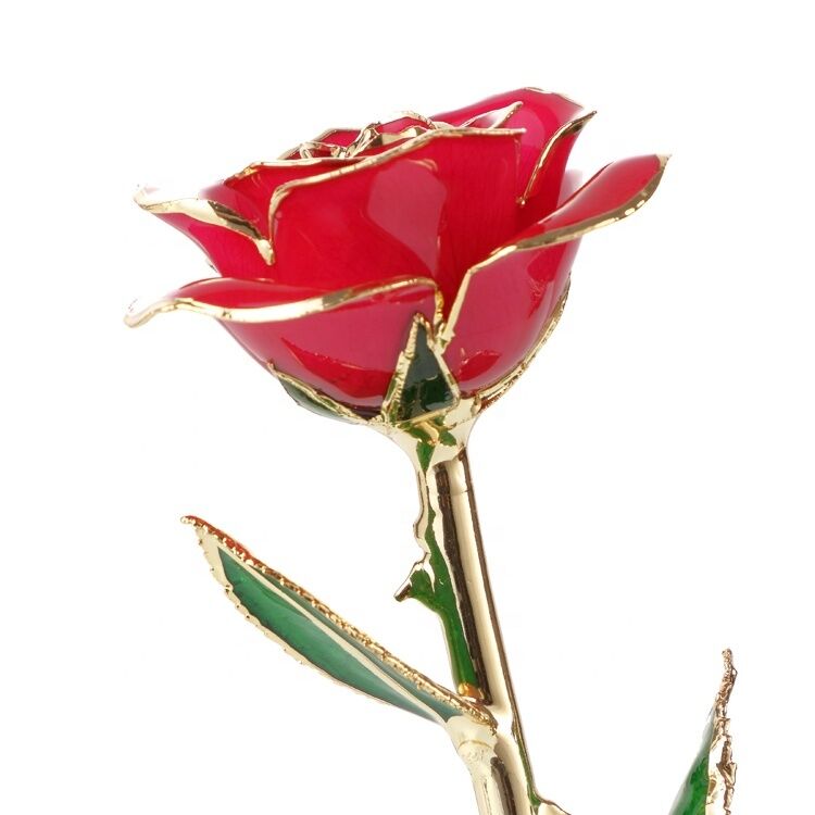 quality Wholesale  Gold Real Rose 24k Gold Plated Real Natural Rose for Valentine's Day and Christmas Gifts factory