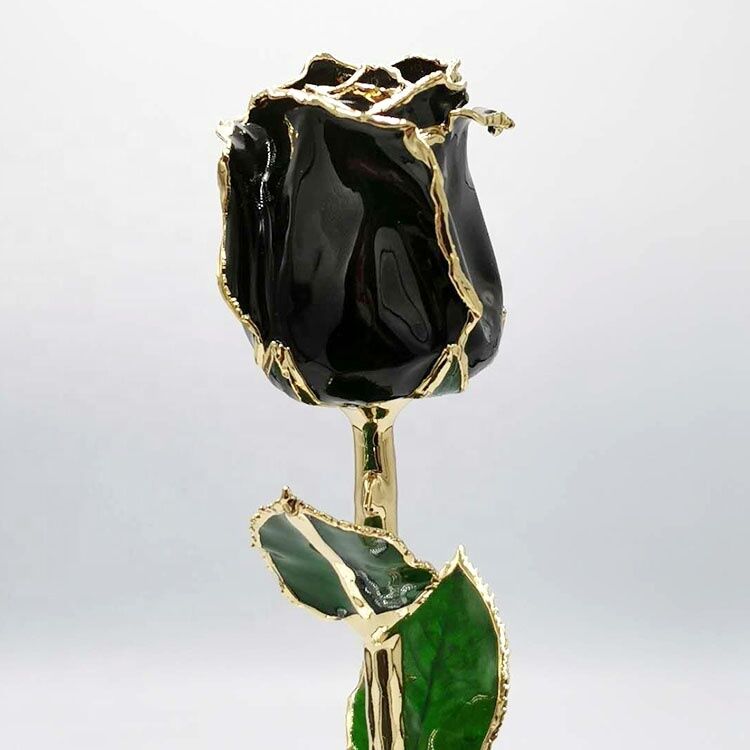 quality Manufacture Supply Gold Plated Roses Natural Rose with Stem for Gifts Eternal Fresh for Valentine's Day  Christmas Gifts factory