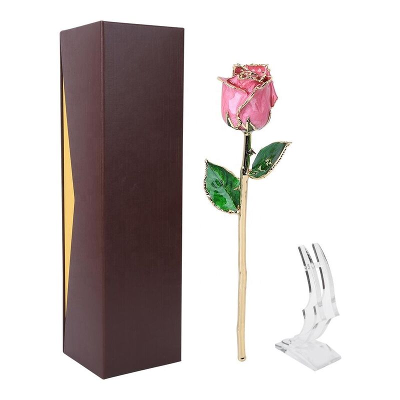 quality Preserved Roses Gold Plated Rose Real Flower Handmade Wholesale factory