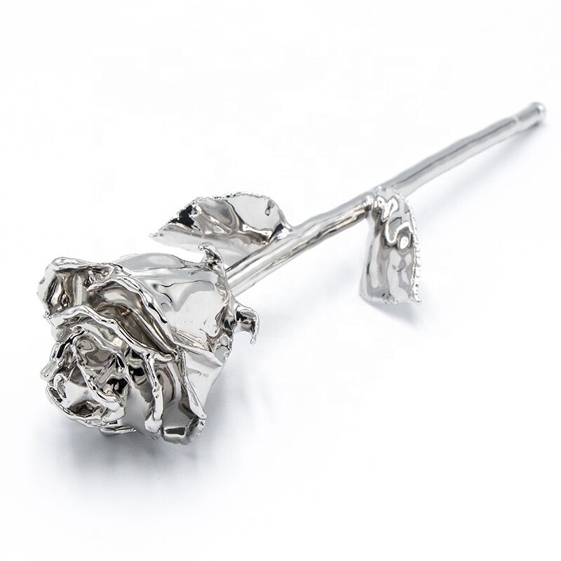 quality Platinum Dipped Rose With High Quality Gift Box Forever Gold Rose for Mother's Day Gift and Christmas Gift factory