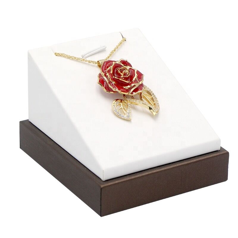 quality 24K Gold Plated  Rose Necklaced/Gold Plated Natural Rose Necklace for Women Necklace , Mother's Day and Christmas    Gift factory
