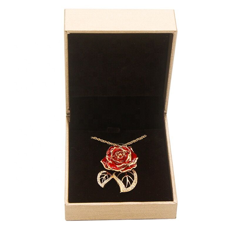 quality 24K Gold Plated  Rose Necklaced/Gold Plated Natural Rose Necklace for Women Necklace , Mother's Day and Christmas    Gift factory