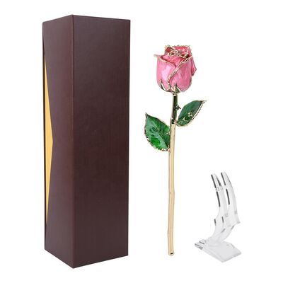 quality Preserved Roses Gold Plated Rose Real Flower Handmade Wholesale factory