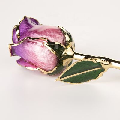 quality Gold Plated Rose Fresh Preserved Flower Gold Plated 24k Gold Plated Rose Eternal Roses Flower Mother's Day factory