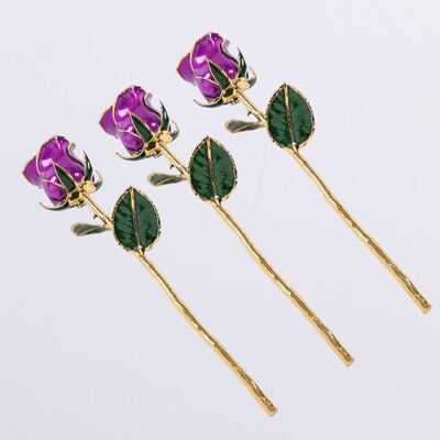 quality Pure Natural 24k Gold-plated Rose Crafts, Light Luxury Gift, Valentine's Day Atmosphere Gift, Wholesale factory