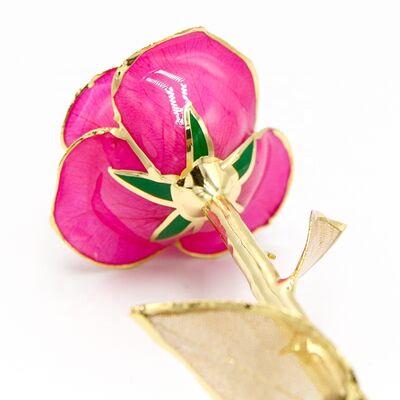 quality Gold Trimmed  Rose  Manufacture Flower Girlfriend Gift 24k Gold Plated Natural Rose for Valentine's Day, Mother's Day Gifts factory